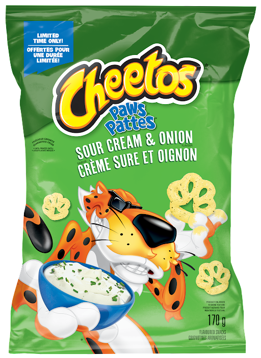 CHEETOS PAWS Sour Cream & Onion Flavour Snacks Tasty Rewards